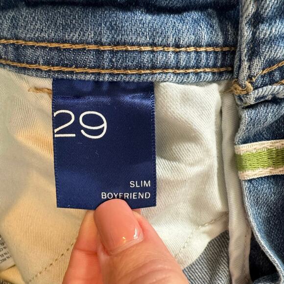 Anthropologie Pilcro Boyfriend Jeans Womens 29 Straight Leg Boho Grunge Stretch - Picture 4 of 16